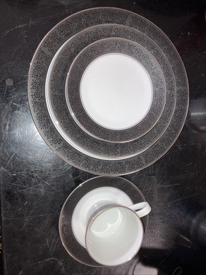 NORITAKE MIRANO Service For 1 Replacement Dinner, Salad, Bread Plate Cup&saucer
