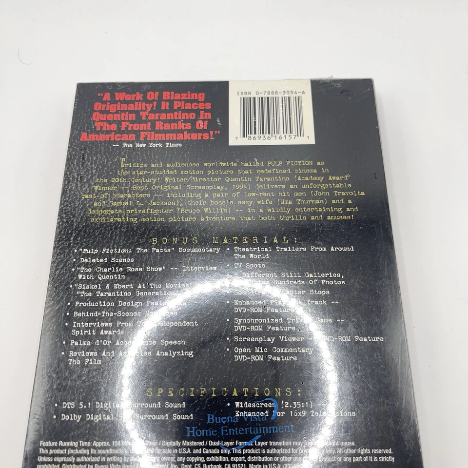 Pulp Fiction (DVD, 2-Disc Set Collector's Edition) Tarantino NEW Sealed - Image 2 of 4