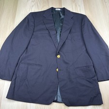 Polo Ralph Lauren Mens Navy Blue Classic Fit Lined Blazer Sport Coat Size 42