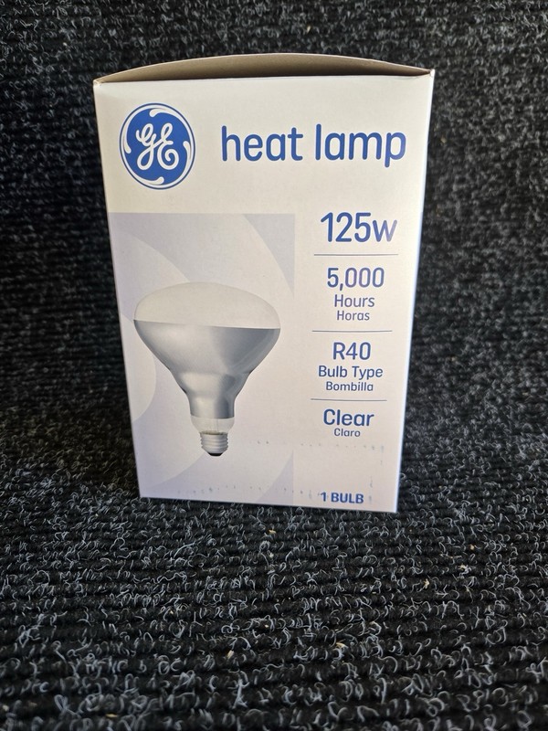 GE Heat Lamp 125W R40 Clear Medium Base 5000 Hours 1 Bulb
