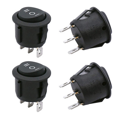 TWTADE / 4Pcs Momentary Boat Rocker Switch 3 Pin 3 Position(On)-Off-(On) SPDT Mi
