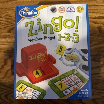 SEALED - ThinkFun Zingo!  1-2-3 Number Bingo Game - Brand New