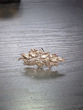 JERI LOU VINTAGE DRESS/SCARF CLIP IN SILVERTONE METAL RARE