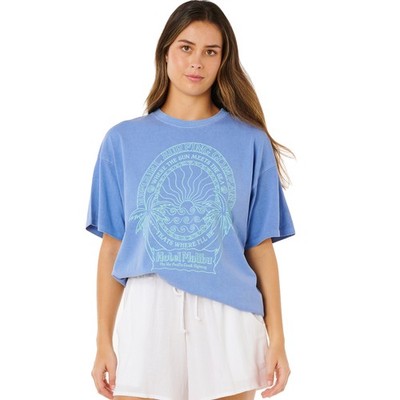 Rip Curl Hotel Malibu Heritage T-Shirt Cornflower Blue