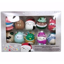 NIB Squishmallows Christmas Ornament Set of 10 Cam Avery Zozo Fifi Hans 17850