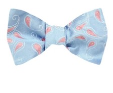 Men's 100 Silk Designer Self Tie Paisley Woven Bowtie- NWT