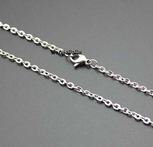 50 Stck. Großhandel Menge Damen Silber Rolo Kette Halskette 316L Edelstahl - Bild 5 von 7