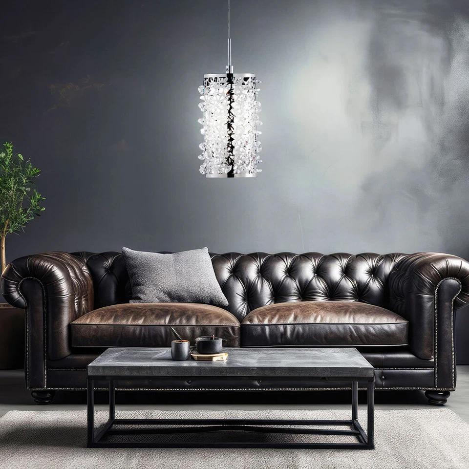 LED Design Lampada Sospensione Salotto Stanza Cristallo Soffitto Luce Faretto - Immagine 4 di 4