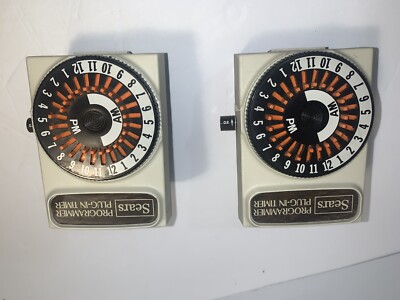 Vtg. set/2 Sears programmer plug-in timer  Repeats Every 24hrs