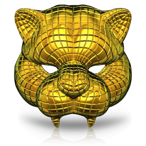 Halloween Squid Game Inspired Tiger Golden VIP Costume Mask Face Cover ...