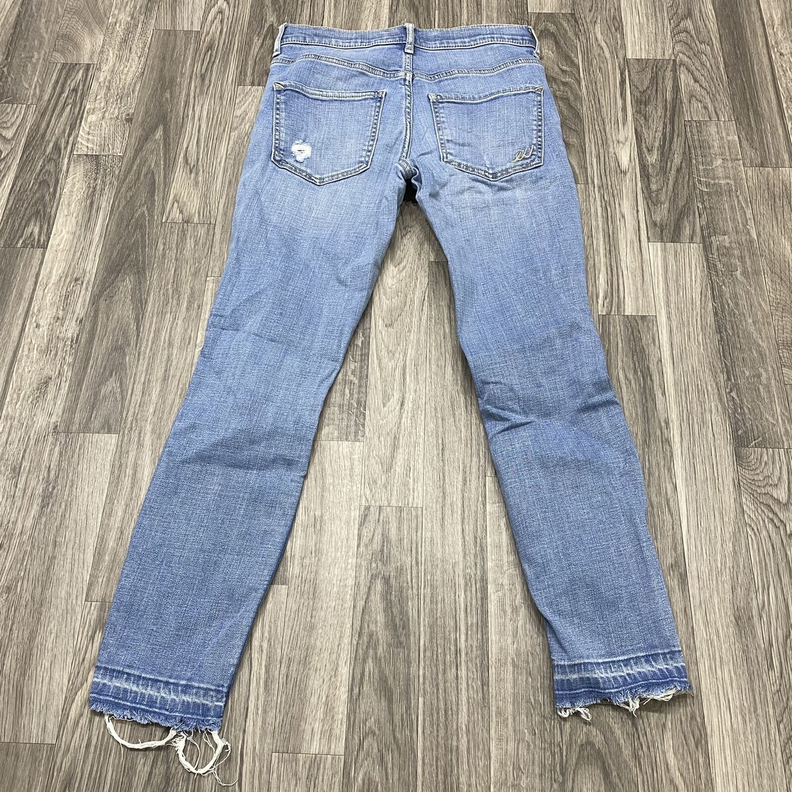 EXPRESS Performance Stretch Cropped Legging Blue … - image 4