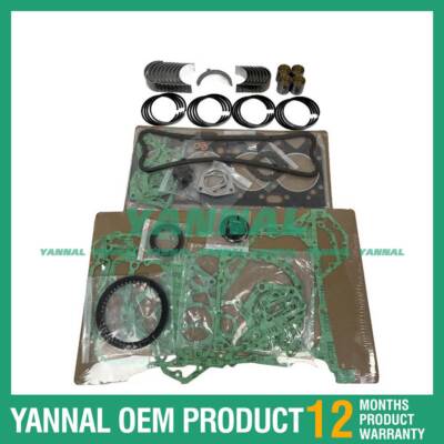 4 PCS Piston Ring Overhaul Kit with Thrust Washers For Perkins 4.248 Engine