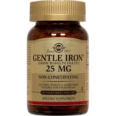 Solgar Gentle Iron Vegetable Capsules, 90 Count
