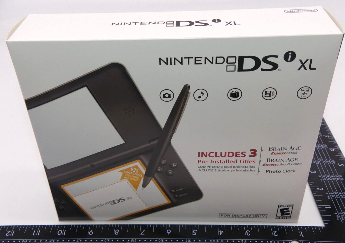 Store DISPLAY Black Nintendo DSi XL Box Only Gamestop Promo DS NO