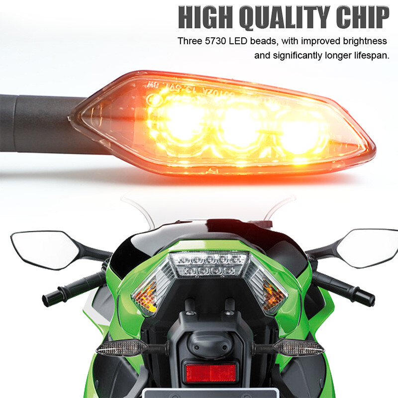 2PC Motorcycle LED Turn Signal Light Blinker Indicator For