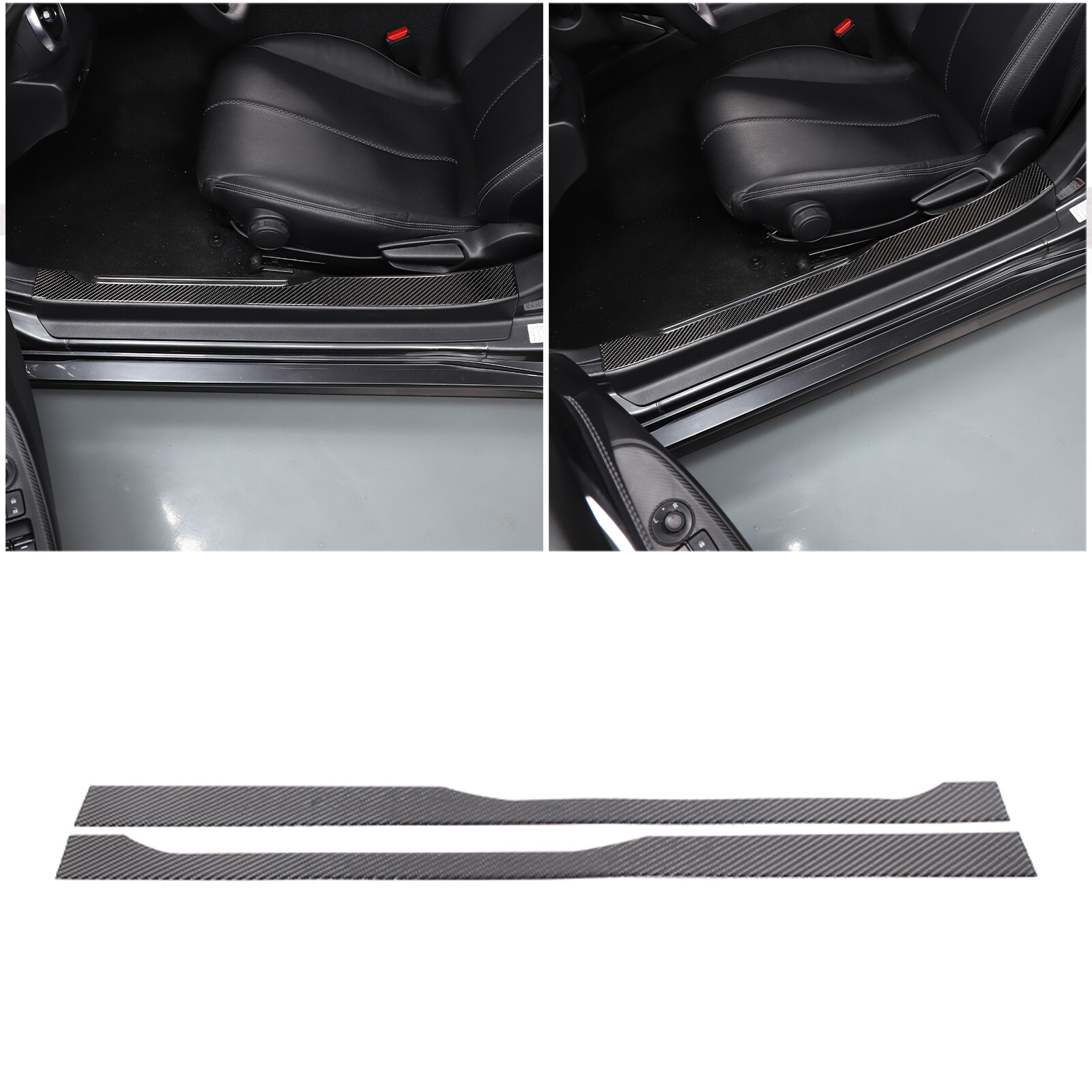 Soft Carbon Fiber Door Sill Protector Trim Sticker For Mazda MX-5 Miata 16+ US