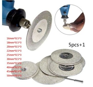 Set 20 Dischi Diamantati Mini Per Taglio – Diametro 22mm, Gambo 3mm, Per Pietra, Vetro, Ceramica – Con Mandrini E Cacciavite