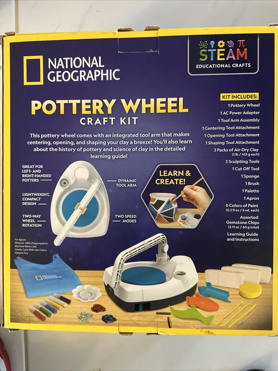 NATIONAL GEOGRAPHIC Pottery Wheel for Kids & Hobby Pottery Wheel Kit - for  Adults & Teens 