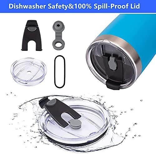 Replaceable 20 Oz Stainless Steel Tumbler Travel Lid Set of 2