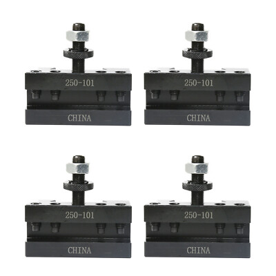T025 AXA #1 Set of 4 QUICK CHANGE TURNING & FACING CNC LATHE POST HOLDER 250-101