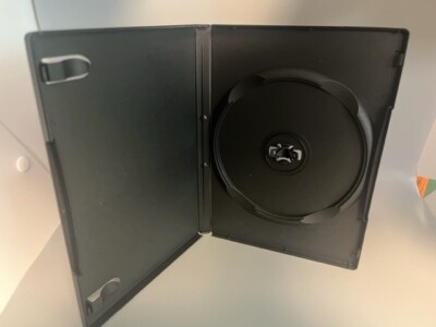 100 High Quality 14mm Single Black DVD Cases, M-LOCK Hub, No DVD Logo, PSD11M