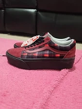 Vans Old Skool Plaid Shoes Size 8 Brand New!