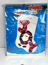 Vtg Felt Stocking Kit Santa Joy Titan Needlecraft 95143