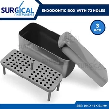 3 Pcs Endodontic Box 104 x 44 x 51mm Surgical Dentist Dental German Grade