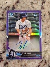 2018 Bowman Draft Chrome Pick Purple Refractor /250 Tyler Frank #CDA-TF Auto