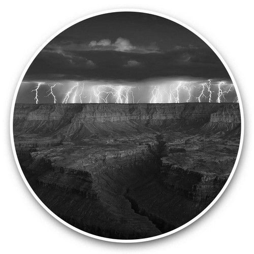 2 x Vinyl Stickers 15cm (bw) - Canyon Lightning Storm Weather #41552 - 第 1/8 張圖片