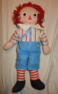 VINTAGE 15'' CLOTH KNICKERBOCKER RAGGEDY ANDY DOLL TOY TAIWAN REPUBLIC OF CHINA