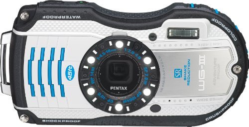 PENTAX WG-3 WH BL 12725 Waterproof Digital Camera White Blue | eBay