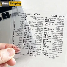 1 Sheet Letter Graphic Laptop Sticker Waterproof Keyboard Protective Decal Skin