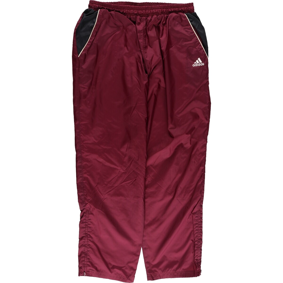 パンツ 90s adidas France nylon wide pants y2k 90'S Adidas Team nylon pants, rustling pants, men's XL