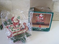 Santa In Sleigh Cast Iron Stocking Hanger Midwest Imports W/ Box