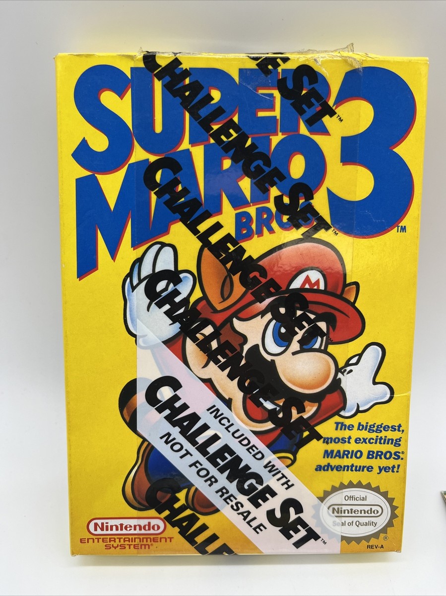 Super Mario Bros 3 CHALLENGE SET CIB BOX Original Nintendo NES