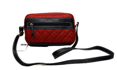 Tommy Hilfiger Quilted Crossbody Handbag Red New! NWT