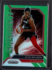 2021 Panini WNBA Prizm A'Ja Wilson Emergent Aces #3 Green Prizm