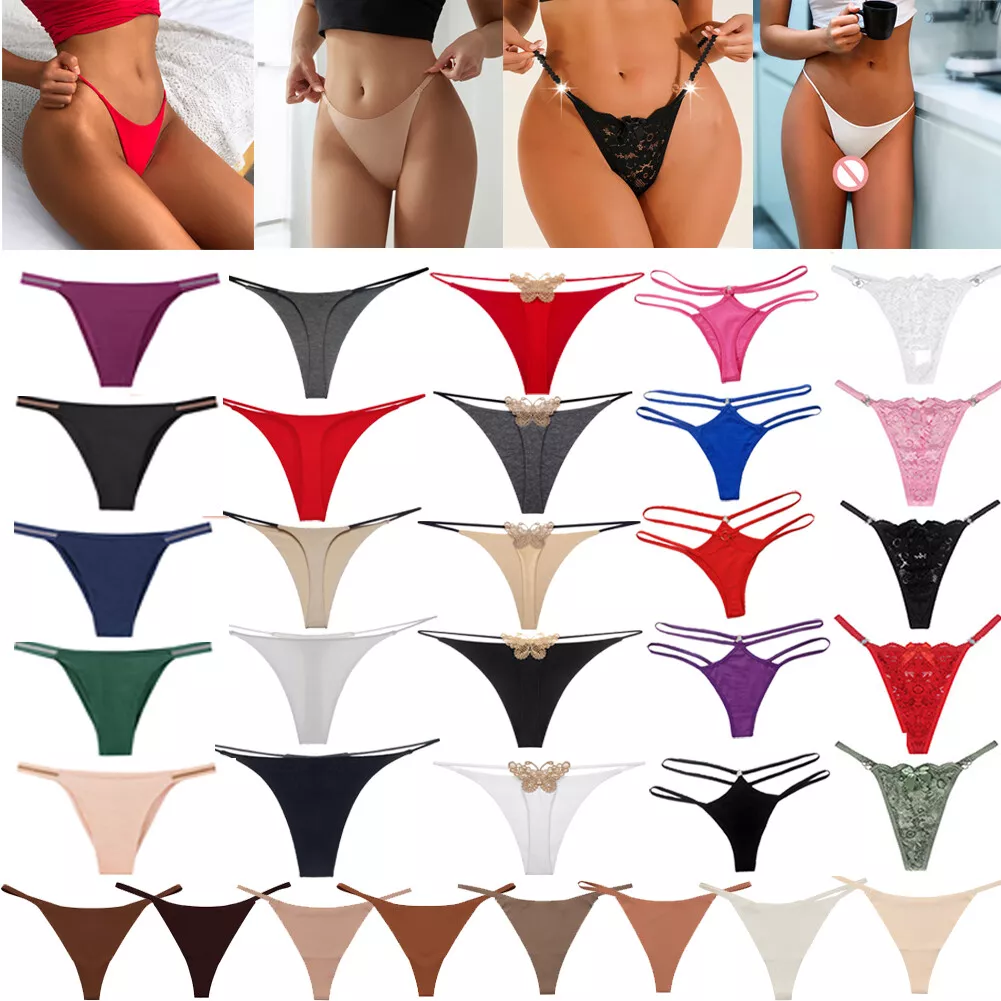 Ladies Thongs G-string Sexy Underwear Knickers Lingerie Comfort Low Waist  Briefs