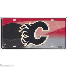 CALGARY FLAMES TEAM LOGO NHL HOCKEY LICENSE PLATE MADE IN USA