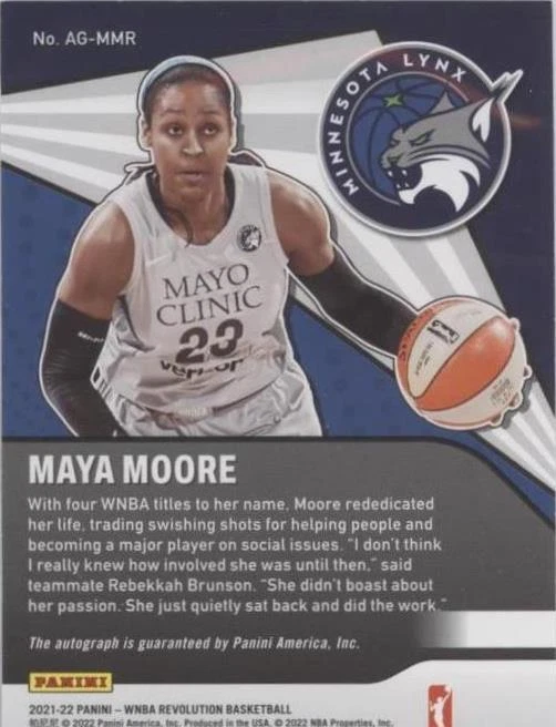 2022 Panini Revolution WNBA - Maya Moore #AG-MMR