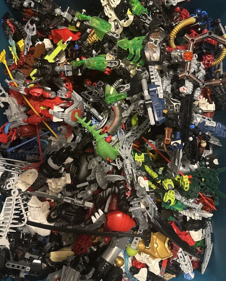 Lego 50 Random Bionicle Technic and/or Hero Factory Pieces Parts Bulk Masks - Image 2 of 4