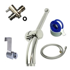 Hand held Bidet PP Sprayer Set with 7/8" T-adapter Plastic Sprayer Jet Chrome