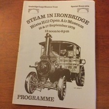 SOUVENIR PROGRAMME STEAM IN IRONBRIDGE SEPTEMBER 1978