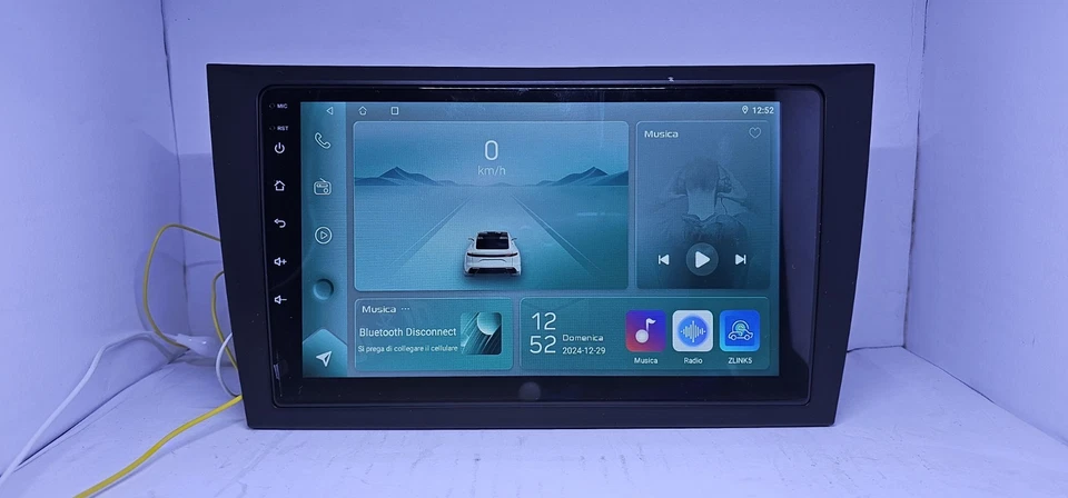 VOLKSWAGEN GOLF 6 AUTORADIO 2 DIN 9 POLLICI ANDROID Plugin Senza Fare Modifiche  - Immagine 4 di 4