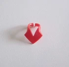 Playmobil (0627) neck - vintage red collar scarf