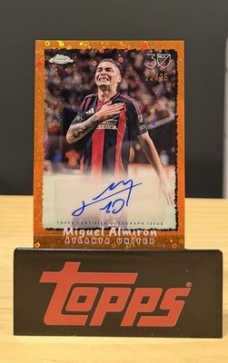 Miguel Almiron Orange Auto /25 2025 Topps Chrome MLS 30th Atlanta