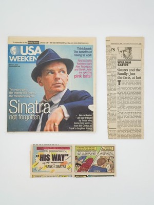 Frank Sinatra Press Clippings, Three Newsprint 1986 2008