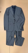 French Connection Tailored Suit Blue Grey Check 40R Jacket 34W Trousers