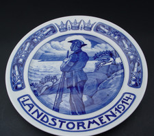1914 Landstormer Sweden LANDST&Uuml;RMER Keramikplatte R&Ouml;RSTRAND